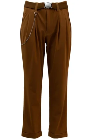 High Spodnie, Kobieta, brązowy, L, Cropped Trousers