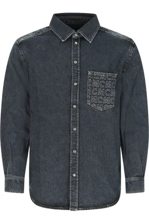 MCM Koszule, Mężczyzna, Niebieski, S, Denim, Czasowa Koszula Dżinsowa dla Mężczyzn