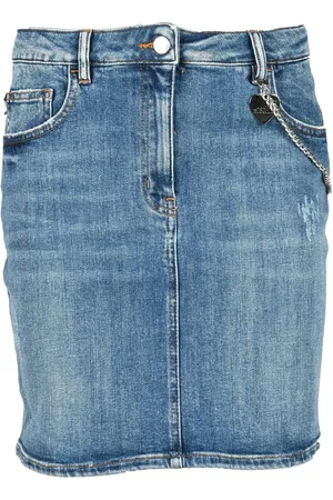 Moschino Spódnice, Kobieta, Niebieski, 2XS, Niebieska spódnica z kolekcji