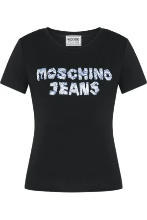 Moschino Koszulki, Kobieta, Czarny, L, Klasyczny T-shirt
