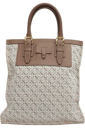 Loewe Pre-owned, Kobieta, Beżowy, ONE SIZE, Pre-owned Canvas handbags