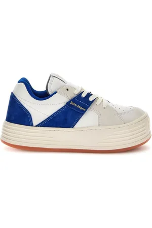 Palm Angels Buty, Mężczyzna, Niebieski, 41 EU, Zamsz, Luksusowe Skórzane Sneakersy