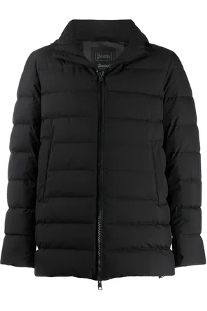 HERNO Kurtki, Mężczyzna, Czarny, 3XL, Czarna kurtka puchowa z kapturem