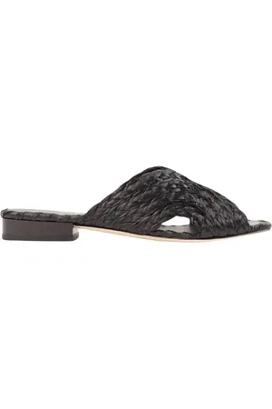 Paloma Barceló Buty, Kobieta, Czarny, 37 EU, Pleciona Raffia Sandały