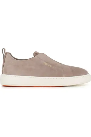 santoni Buty, Mężczyzna, Szary, 44 1/2 EU, Zamsz, Szare zamszowe sneakersy z okrągłym noskiem