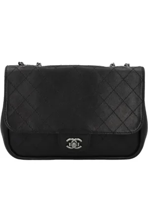CHANEL Pre-owned, unisex, Czarny, ONE SIZE, Używana Czarna Skórzana Torba Chanel Messenger