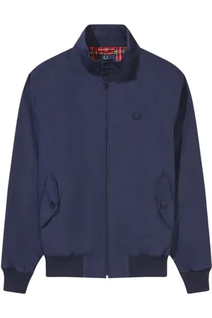 Fred Perry Kurtki, Mężczyzna, Niebieski, M, Bawełna, Kurtka Harrington