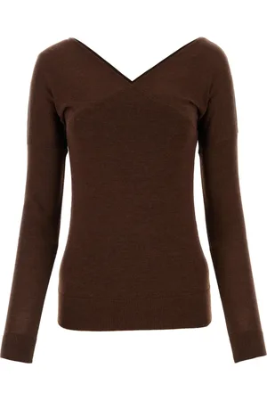 CO Swetry, Kobieta, brązowy, S, V-neck Knitwear