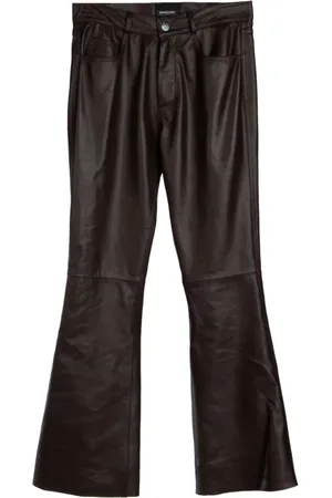 Simonetta Spodnie, Kobieta, brązowy, M, Leather Trousers