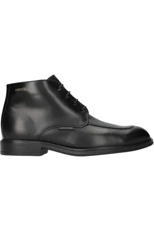 Mephisto Buty, Mężczyzna, Czarny, 41 EU, Skóra, Wodoodporna Męska Botka - Czarna Skóra