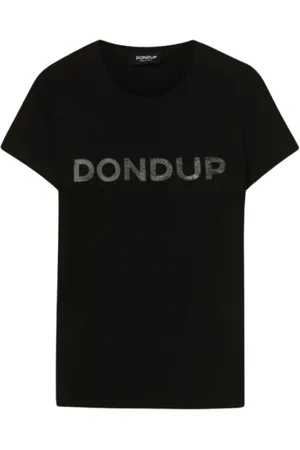 Dondup Koszulki, Kobieta, Czarny, M, Casual T-Shirt
