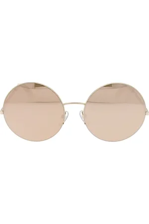 Victoria Beckham Akcesoria, Kobieta, Beżowy, ONE SIZE, Podnieś swój styl z okularami przeciwsłonecznymi Supra Round
