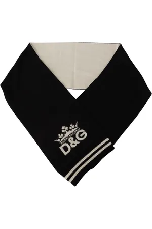 Dolce & Gabbana Akcesoria, Mężczyzna, Czarny, ONE SIZE, Kaszmir, Męski Szalik z Kaszmiru Wrap