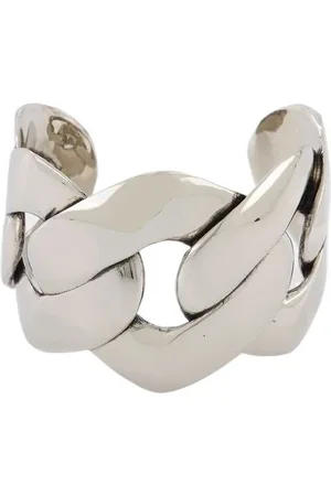 Alexander McQueen Akcesoria, Kobieta, Szary, M, Srebrne Kolczyki Z Mankietem