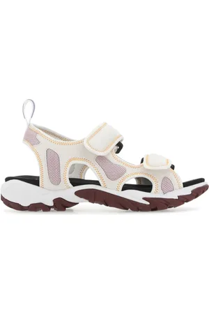 Alexander McQueen Buty, Mężczyzna, Beżowy, 42 EU, Stylowe płaskie sandały z wielokolorową tkaniną
