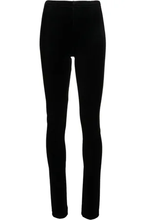 JUNYA WATANABE Spodnie, Kobieta, Czarny, L, Czarne Spodnie Velour Skinny