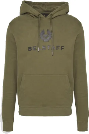 Belstaff Bluzy, Mężczyzna, Zielony, S, Signature Sweatshirt Hoodie w True Olive-S