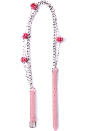 Dolce & Gabbana Akcesoria, Kobieta, Różowy, L, Różowe Paski Łańcuchowe Damskie 1cm