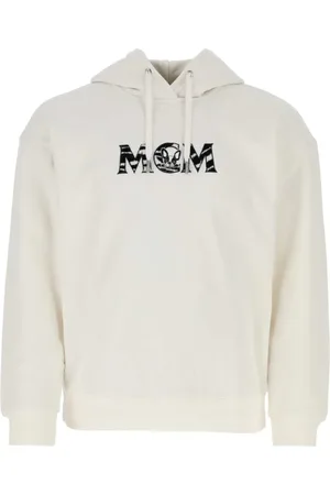 MCM Bluzy, Mężczyzna, Biały, S, Bawełniany Sweter w Kolorze Kości Słoniowej