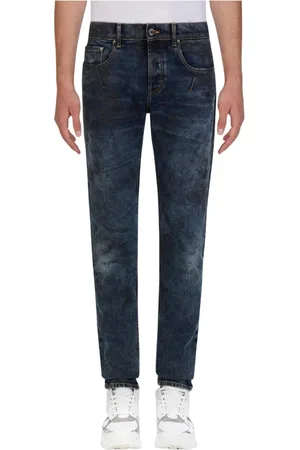Les Hommes Jeansy, Mężczyzna, Niebieski, W34, Denim, Dżinsy