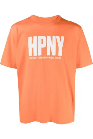 Heron Preston Koszulki, Mężczyzna, Pomarańczowy, S, Bawełna, Pomarańczowy T-shirt z Krótkim Rękawem