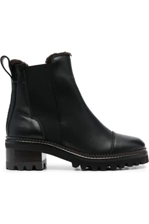 See by Chloé Buty, Kobieta, Czarny, 40 EU, Eleganckie czarne botki Mallory Chelsea