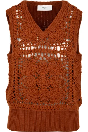 Beatrice B Swetry, Kobieta, brązowy, M, Kurtka Gilet Damska Model 22Fa 9025