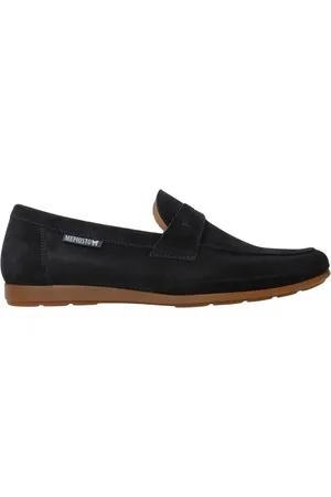 Mephisto Buty, Mężczyzna, Niebieski, 43 EU, Zamsz, Mokasyny Męskie w Kolorze Ciemnoniebieskim z Zamszu