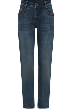 C.ro Jeansy, Kobieta, Niebieski, XL, Denim, Jeansy o prostym krojuy