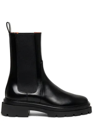 santoni Buty, Kobieta, Czarny, 38 EU, Stylowe skórzane buty bojowe