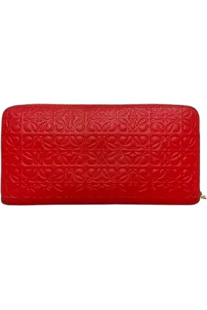 Loewe Pre-owned, Kobieta, Czerwony, ONE SIZE, Skóra, Pre-owned skórzane portfele