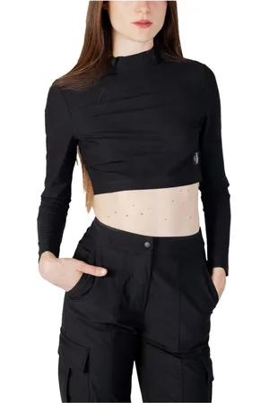 Calvin Klein Koszulki, Kobieta, Czarny, S, Long Sleeve Tops