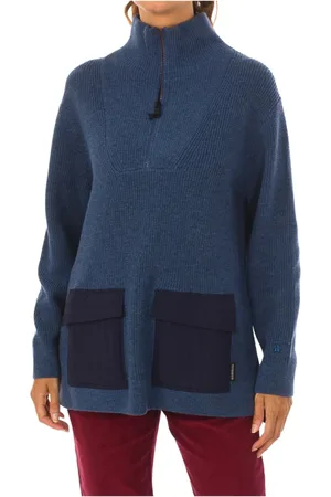 Napapijri Swetry, Mężczyzna, Niebieski, S, Len, Turtlenecks