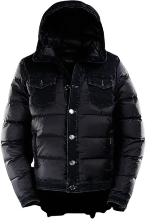 MOORER Kurtki, Mężczyzna, Czarny, XS, Denim, Bomber Kurtka