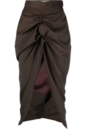 Vivienne Westwood Spódnice, Kobieta, brązowy, S, SpÃ³dnica midi