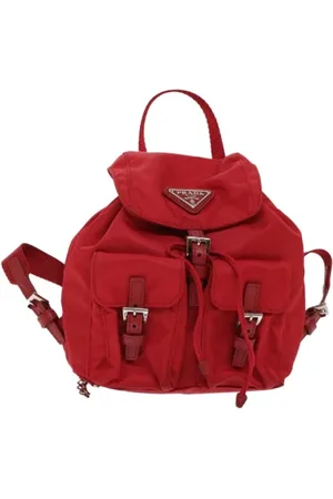 Prada Pre-owned, Kobieta, Czerwony, ONE SIZE, Nylon, Pre-owned Nylon backpacks