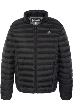 Schott NYC Kurtki, Mężczyzna, Czarny, M, Nylon, Lekka kurtka z logo