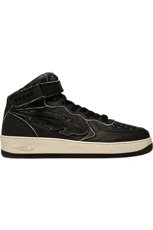 ENTERPRISE JAPAN Buty, Mężczyzna, Czarny, 40 EU, Skórzane Sneakersy z Unikalnymi Szczegółami inspirowane Streetwear