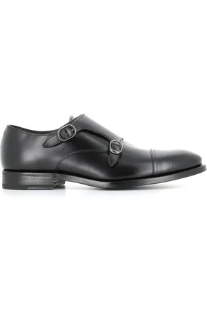 HENDERSON BARACCO Buty, Mężczyzna, Czarny, 43 EU, Czarne płaskie buty z szczotkowanej skóry