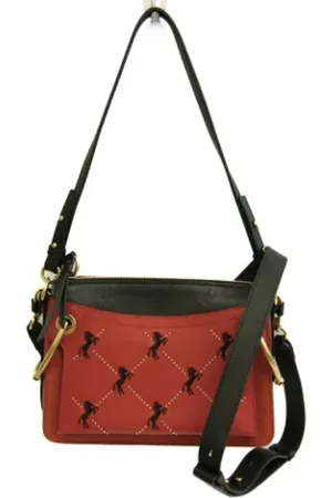 Chloé Pre-owned, unisex, Czerwony, ONE SIZE, Zamsz, Pre-owned skórzane torby na ramię
