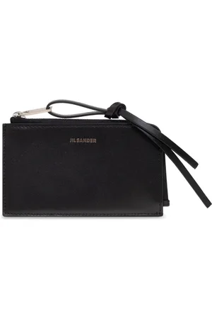 Jil Sander Akcesoria, Mężczyzna, Czarny, ONE SIZE, Skóra, Etui na karty z logo