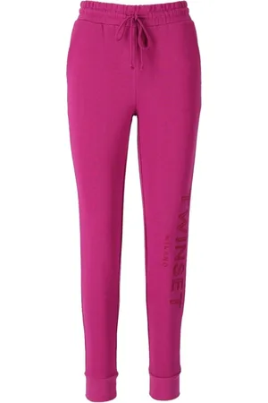 Twin-Set Spodnie, Kobieta, Fioletowy, XS, Fuchsia Spodnie Dresowe Z Logo