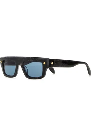 Alexander McQueen Akcesoria, Kobieta, Czarny, ONE SIZE, Zjawiskowe Wielokolorowe Okulary z Acetatowymi Soczewkami