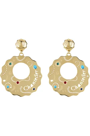 CHANTECLER Akcesoria, Kobieta, Żółty, ONE SIZE, Złote Kolczyki z 0,46 CT Diamentem