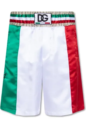 Dolce & Gabbana Szorty, Mężczyzna, Biały, S, Białe satynowe szorty dla mężczyzn