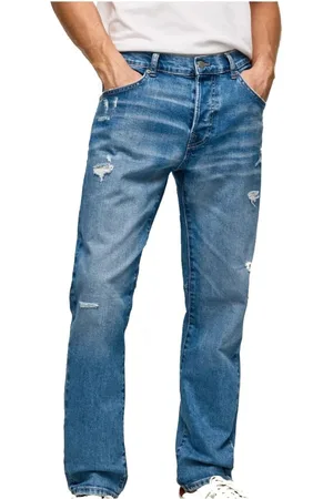 Pepe Jeans Jeansy, Mężczyzna, Niebieski, W33 L28, Jeansy o prostym krojuy