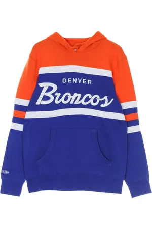 Mitchell & Ness Bluzy, Mężczyzna, Niebieski, S, Bluza z kapturem