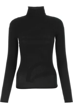 DION LEE Swetry, Kobieta, Czarny, S, Len, Czarny Elasting Wool Blend Top