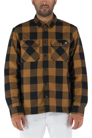 Dickies Koszule, Mężczyzna, brązowy, L, Koszula Sacramento w kratę