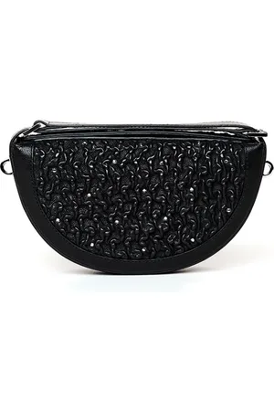 Marina Raphael Torebki, Kobieta, Czarny, ONE SIZE, Czarna skórzana ozdobiona ramię